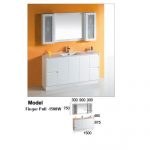 1500 Single Bowl Finger Pull Vanity With Kickboard