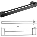 600 Double towel rail