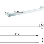 Rosa Towel Rail 610 mm