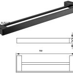 750 Double towel rail