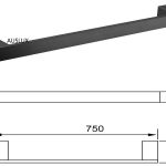 750 single towel rail