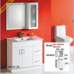 900 Square Vanity With Handles And Kickboard