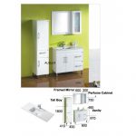 900 Square Vanity With Square Handles And Legs