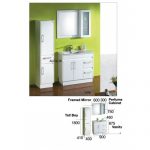 900 Square Vanity With Square Handles And Kickboard