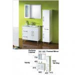 900 Square Vanity With Square Handles and Legs