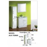 750 square Vanity with Square Handles and Legs