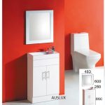 500mm Narrow PVC Waterproof Vanity With Kickboard and Handles
