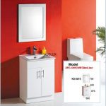 600 square Vanity With Handles and Kickboard