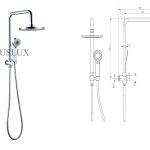 Cora Multi Function Shower Set 200mm Chrome