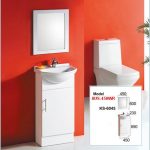 450 Semi Recess PVC Waterproof Vanity with Kickboard and Handle