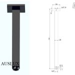 Square ceiling arm