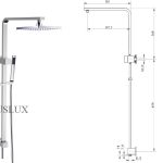 Eden Square Multi-function Shower Set Two Hoses