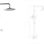 Cora Round Brass Multi-function Shower Set Two Hoses 200 mm