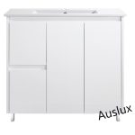 900 Finger pull Vanity With Legs Left Drawers