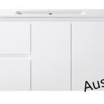 900 PVC Finger pull Wall Hung Vanity Left Drawers