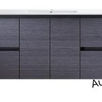 1200 Dark Woodgrain Vanity With Legs