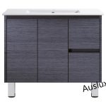 900 Dark Woodgrain Vanity Right Drawers With Legs