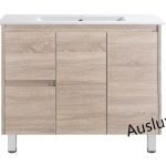 900 Light Woodgrain Vanity Left Drawers With Legs