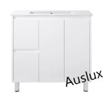 900 Narrow PVC Finger pull Vanity With Legs Left Drawers