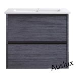 600 Dark Woodgrain Wall Hung Vanity