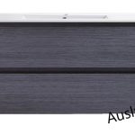 900 Dark Woodgrain Wall Hung Vanity