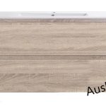 900 Light Woodgrain Wall Hung Vanity