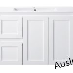 900 Wall Hung Shaker Style Vanity Left Drawers
