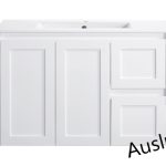 900 Wall Hung Shaker Style Vanity Right Drawers