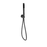 Tube Hand Shower On Wall Outlet Bracket Matt Black