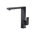 Rosa High Rise Square Sink Mixer Matt Black