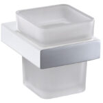 Eden Tumbler Holder White & Chrome