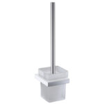 Eden Toilet Brush Holder White & Chrome