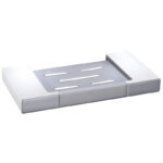 Eden Metal Soap Dish White & Chrome