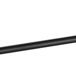 Otus Round Single Towel Rail 750 mm Matt Black