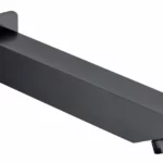 Yale Square Bath Spout 200mm Matt Black