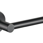 Otus Round L-Shaped Toilet Roll Holder Matt Black