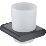 Cora Round Cornered Rectangle Tumbler Holder Matt Black