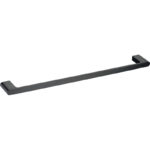 Cora Round Cornered Rectangle Single Towel Rail 800 mm Matt Black