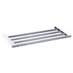 Cora Round Cornered Rectangle Towel Shelf 600 mm White & Chrome