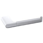 Cora Round Cornered Rectangle Paper Holder White & Chrome