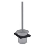 Cora Round Cornered Rectangle Toilet Brush Holder Matt Black