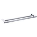 Eden Double Towel Rail 600 mm White & Chrome
