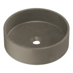 Zale Concrete Round Basin Grey 390 x 120 NTH