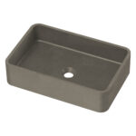 Zale Concrete Rectangle Basin Grey 500 x 350 x 120 NTH