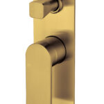 Ruki Wall Mixer with Diverter Brushed Gold