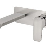 Nova Wall Basin Mixer Brushed Nickel