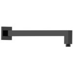 Square Horizontal Shower Arm Matt Black