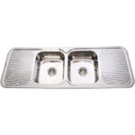 Cora Double Bowl & Double Drainer 1500 x 500 x 180mm