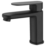 Cora Ellipse Handle Basin Mixer Matt Black