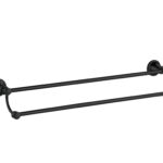 Clasico Heritage Federation Double Towel Rail Matt Black  800mm